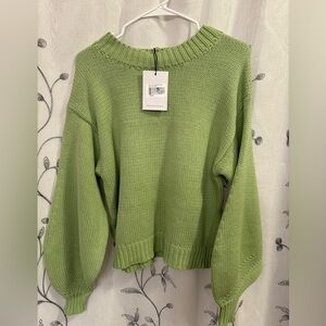 PRINCESS POLLY HARMONY KNIT SWEATER SAGE XS/S